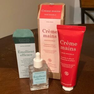 Red and White Hand Cream and Cuticle Softener Set